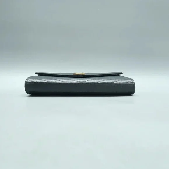 SAINT LAURENT Envelope Grey Leather Shoulder Bag 1108-011625 - Picture 4 of 12